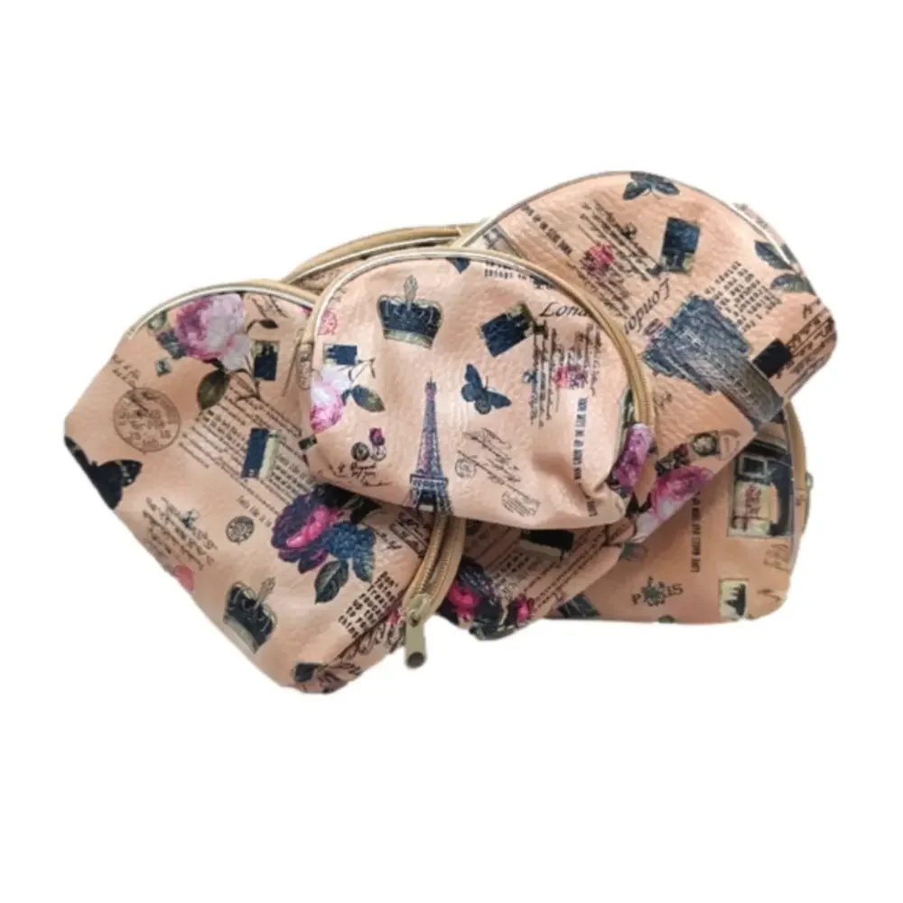 Cosmetic Travel Bag Set - Paris London New York